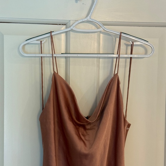 New! Alice + Olivia Harmony Satin Mini Slip Dress Rose Pink 45622 - Picture 5 of 14